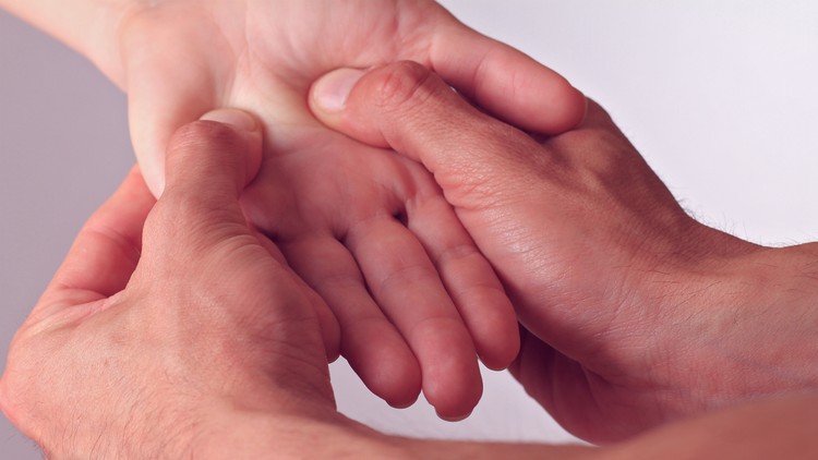 Acupressure treatment in hand